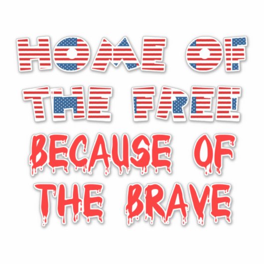 アメリカ合衆国愛国的な家庭の自由な引用文 シール (正面)