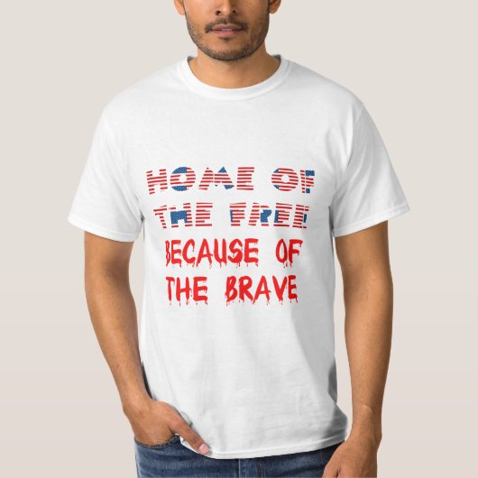 アメリカ合衆国愛国的な家庭の自由な引用文 Tシャツ (正面)