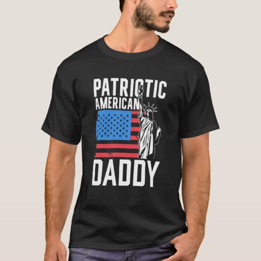アメリカ合衆国愛国的アメリカのパパ米国アメリカ愛国者ダ Tシャツ (正面)