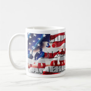 アメリカ合衆国愛国神祝福の旗 コーヒーマグカップ