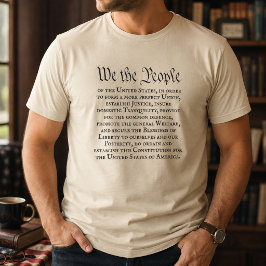 アメリカ合衆国憲法の序文全文 We the People Tシャツ