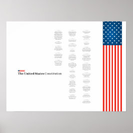アメリカ合衆国憲法の条文 アメリカ国旗 USA ポスター