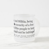 アメリカ合衆国憲法への第2修正 フロストグラスマグカップ (正面右)