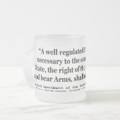 アメリカ合衆国憲法への第2修正 フロストグラスマグカップ (正面左)