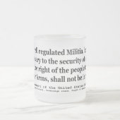 アメリカ合衆国憲法への第2修正 フロストグラスマグカップ (中央)
