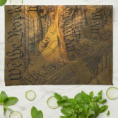 アメリカ合衆国憲法ハゲ鷲 キッチンタオル (折り畳み)