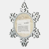 アメリカ合衆国憲法修正第1条 スノーフレークピューターオーナメント (右)