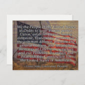 アメリカ合衆国憲法序文のテクスチャ背景 ポストカード (正面/裏面)