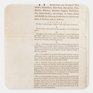 アメリカ合衆国憲法1787年 スクエアシール