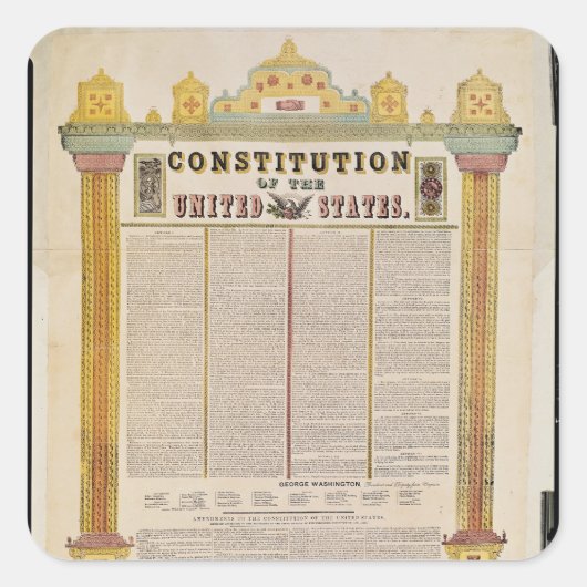 アメリカ合衆国憲法 スクエアシール (正面)