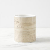 アメリカ合衆国憲法 前文 コーヒーマグカップ (中央)