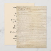 アメリカ合衆国憲法 前文 招待状 (正面/裏面)