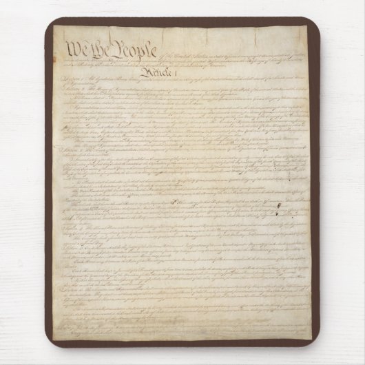 アメリカ合衆国憲法 我々は人民 マウスパッド (正面)