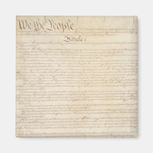 アメリカ合衆国憲法、私たちは人民 マグネット (正面)