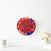 アメリカ合衆国旅行局のヴィンテージマップ ラウンド壁時計 (ホーム)