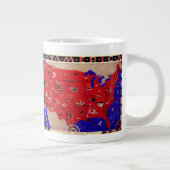 アメリカ合衆国旅行局のヴィンテージ地図 ジャンボコーヒーマグカップ (右)