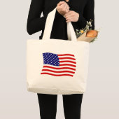 アメリカ合衆国旗トートバッグ ラージトートバッグ (正面(商品))