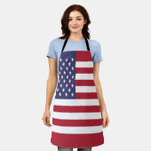 アメリカ合衆国旗 エプロン (着用した状態)