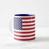 アメリカ合衆国旗 ツートーンマグカップ (正面左)