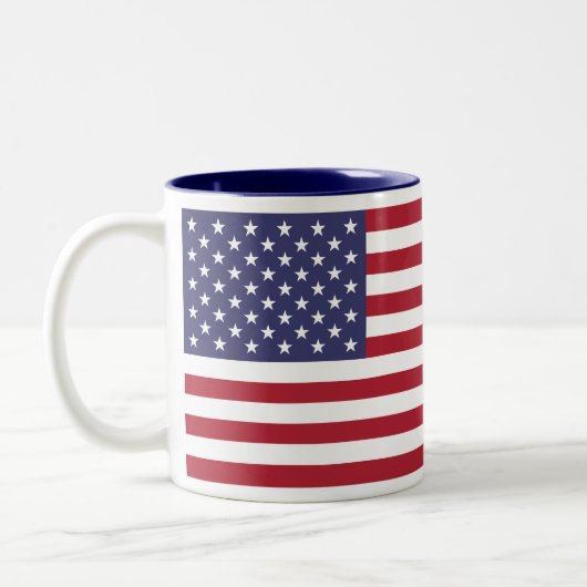 アメリカ合衆国旗 ツートーンマグカップ (左)