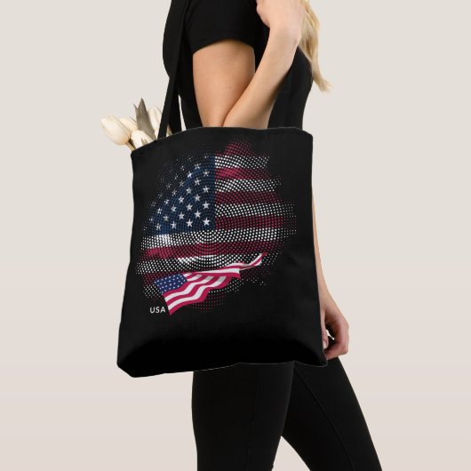 アメリカ合衆国旗 トートバッグ (クローズアップ)