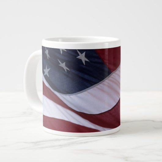 アメリカ合衆国旗、ノースカロライナ州、アメリカ合衆国 ジャンボコーヒーマグカップ (正面左)