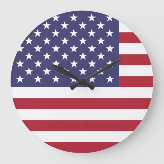 アメリカ合衆国旗 ラージ壁時計 (正面)