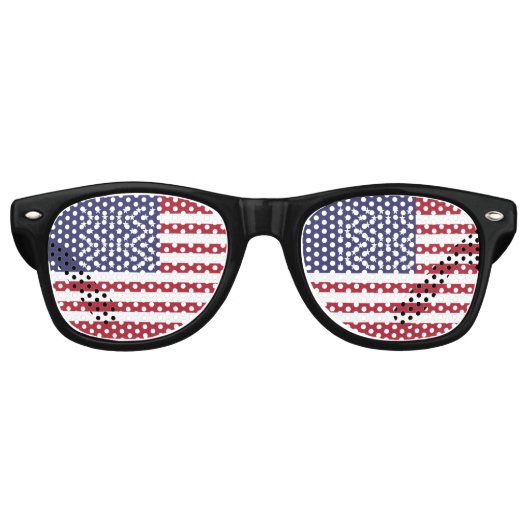 アメリカ合衆国旗 レトロサングラス (正面)