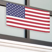 アメリカ合衆国旗 横断幕 (ビルの外側)