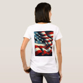 アメリカ合衆国旗 Tシャツ (裏面フル)