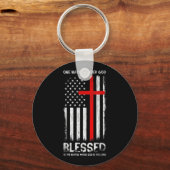アメリカ合衆国神の下の一つの国家パトリオ退役軍人 キーホルダー (正面)