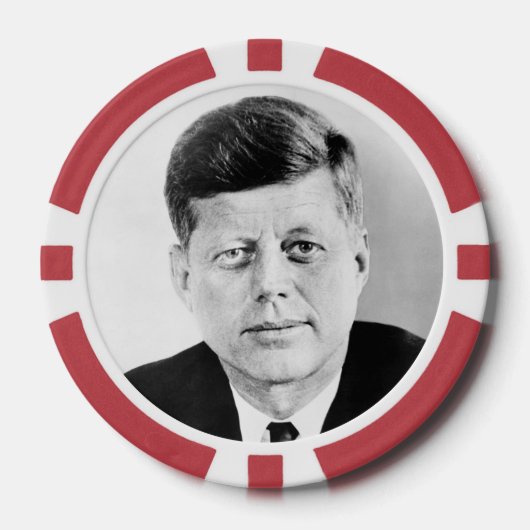 アメリカ合衆国第35代大統領ジョン・F・ケネディの大統領写真 ポーカーチップ (正面)
