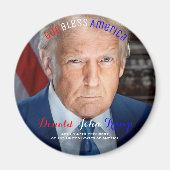 アメリカ合衆国第45代および第47代大統領 ドナルド・トランプ マグネット (正面)
