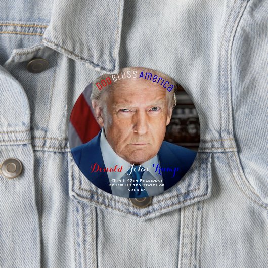 アメリカ合衆国第45代および第47代大統領 ドナルド・トランプ 缶バッジ (インサイチュ)