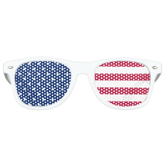 アメリカ合衆国統一された州国旗 レトロサングラス (正面)