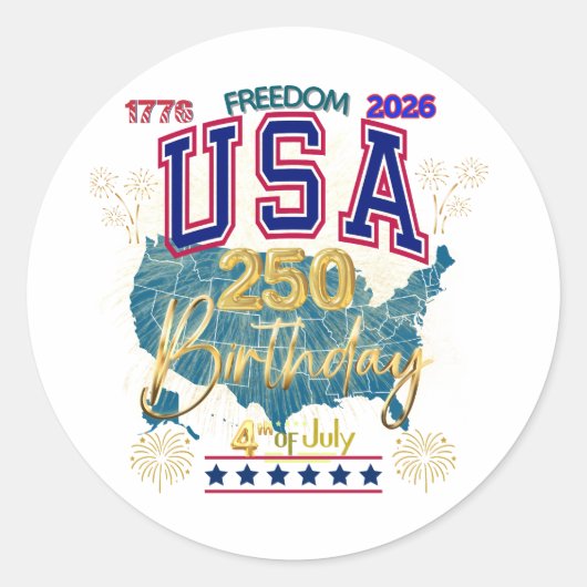 アメリカ合衆国自由の250年 ラウンドシール (正面)