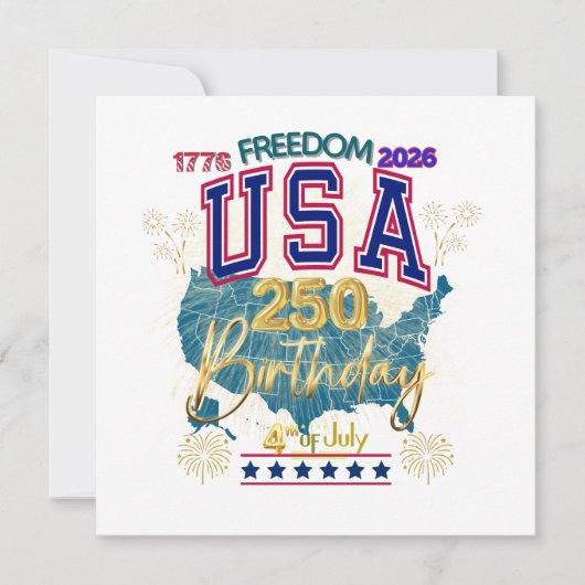 アメリカ合衆国自由250周年 招待状 (正面)