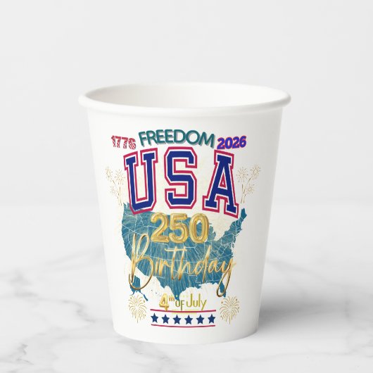 アメリカ合衆国自由250周年 紙コップ (正面)