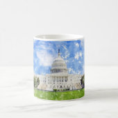 アメリカ合衆国議会議事堂のパステル画 コーヒーマグカップ (中央)