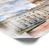 アメリカ合衆国議会議事堂パステル画 ワシントンD.C. フォトプリント (角)