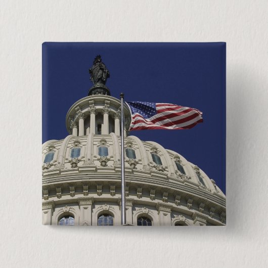 アメリカ合衆国議会議事堂(ワシントンD.C.) 缶バッジ (正面)