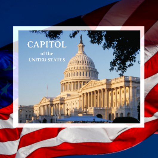 アメリカ合衆国議会議事堂、250周年を迎える日の朝の祝賀 ポストカード