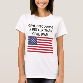 アメリカ合衆国軍旗Tシャツよりも市民の議論が優れている Tシャツ