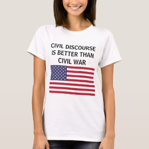 アメリカ合衆国軍旗Tシャツよりも市民の議論が優れている Tシャツ
