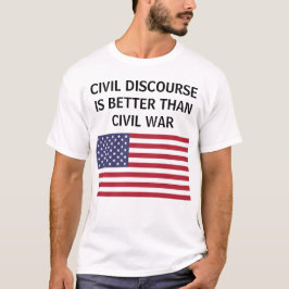 アメリカ合衆国軍旗Tシャツよりも市民の議論が優れている Tシャツ