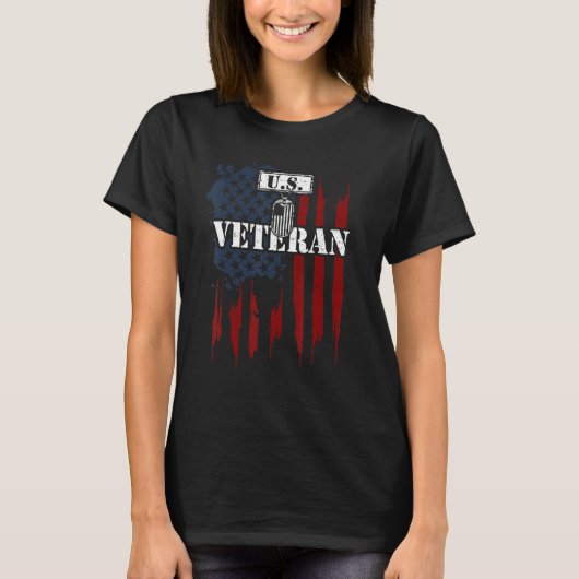 アメリカ合衆国退役軍人の名言 Tシャツ (正面)