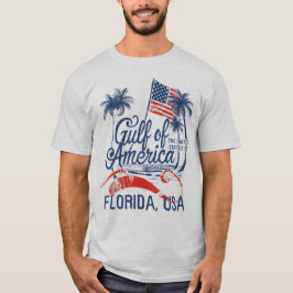 アメリカ合衆国2025フロリダアメリカ国旗のメキシコ湾 Tシャツ