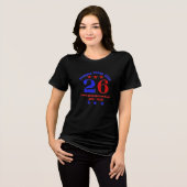 アメリカ合衆国250周年を迎える100周年を迎える トライブレンドＴシャツ (正面全面)