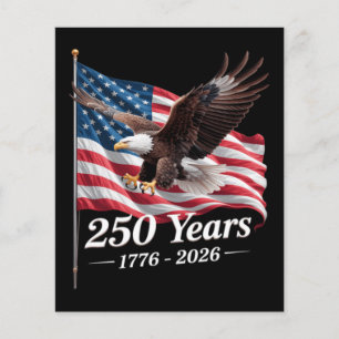 アメリカ合衆国250周年イーグル1776-2026フラグ チラシ