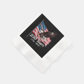 アメリカ合衆国250周年イーグル1776-2026フラッグ 縁ありカクテルナプキン (角)
